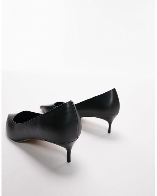 Topshop black court shoes top