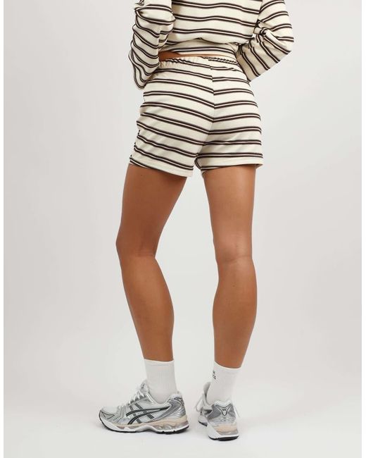 SIMMI White Melissa Thin Stripe Mini Shorts