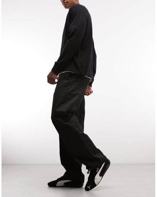 Weekday Black Relaxed Chino Pants for men