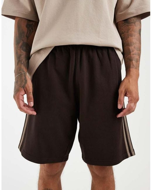 Adidas Originals Natural 3-Stripes Shorts for men