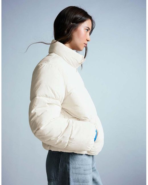 Bershka White Padded Jacket