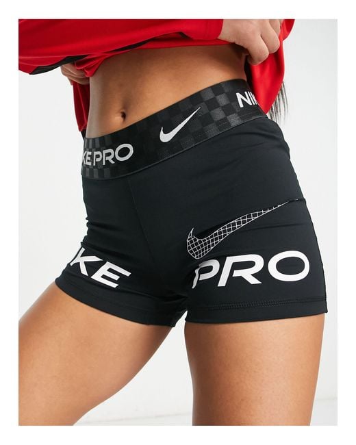 Nike Black Nike Pro Training Dri Fit 3 Inch Booty Shorts