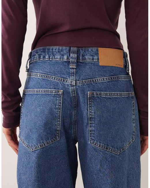 ASOS Blue Slim Barrel Jeans