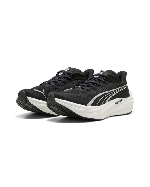 PUMA White Deviate Nitro 4 Running Trainers for men