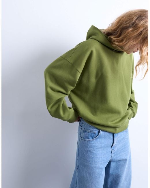 TOPSHOP Green Ultimate Hoodie