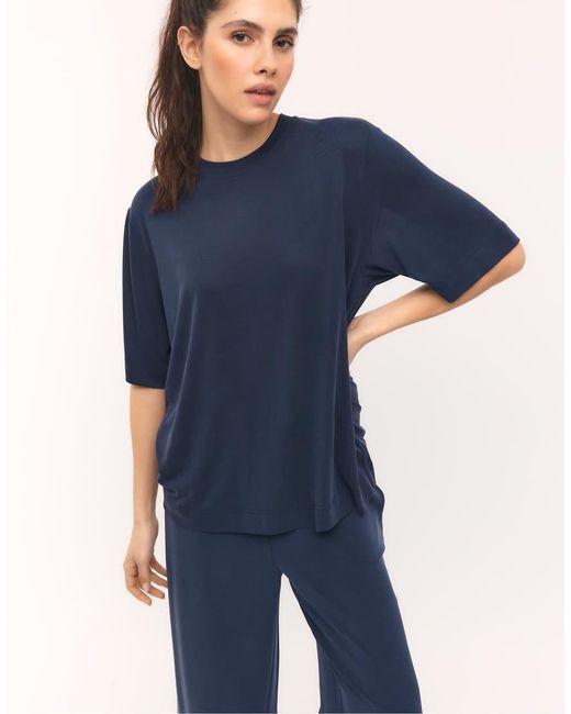Stradivarius Blue Soft-touch Oversize Turtleneck