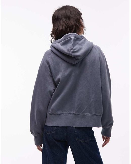 Carhartt Blue Torian Boxy Zip Through Hoodie