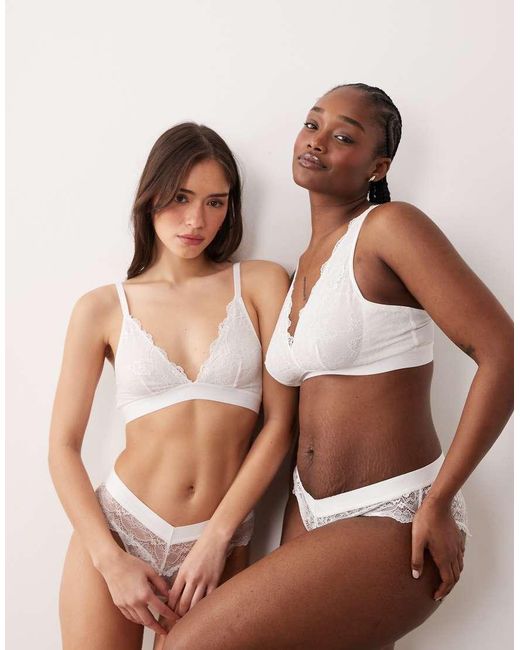 Lemonade Dolls Natural Bridal Stretch Lace Bralet