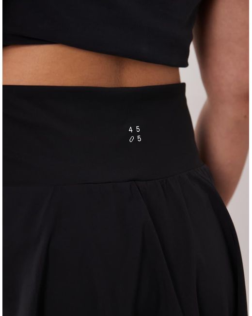 4505 Black Curve Active Tennis Flippy Skirt With Inner Short