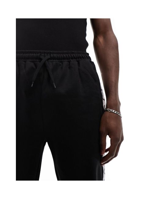 Fred Perry Black Taped Track Sweatpants for men