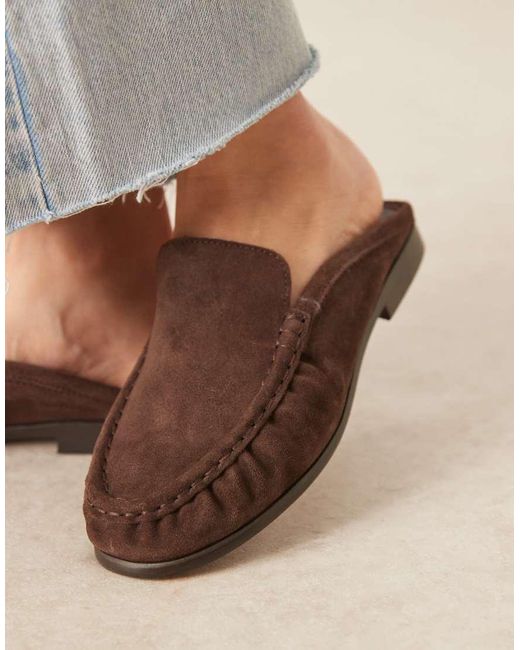 ASOS Gray Mellow Premium Loafer Mules