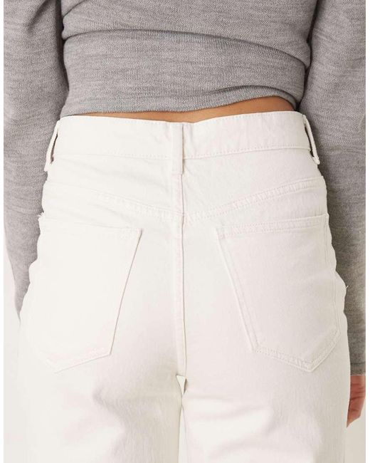 Vila Natural Kelly High Waisted Wide Leg Jean