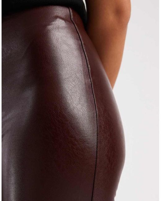 Commando Brown Faux Leather Wide Leg Pant