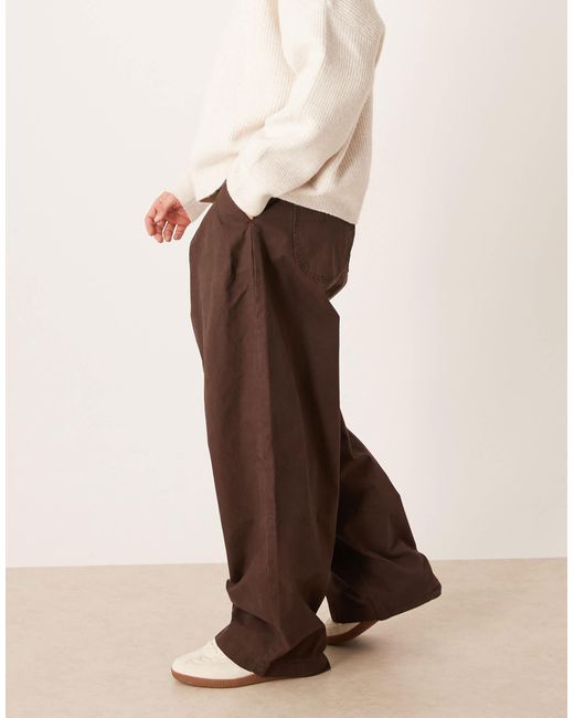 ASOS – weite oversize-chinohose in Natural für Herren