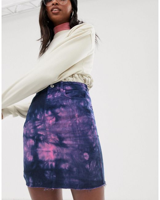 tall denim mini skirt