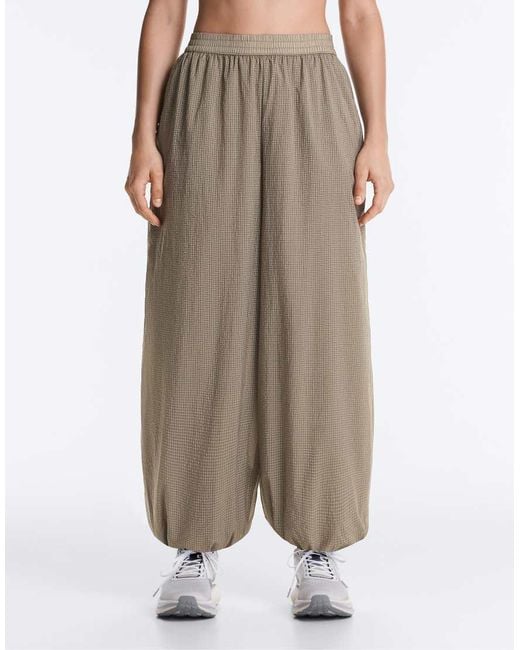Oysho Green Checked Technical Bloomer Trousers