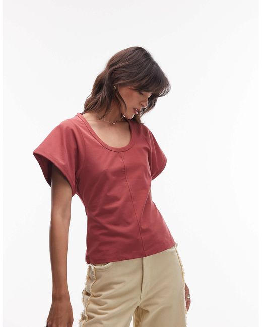 & Other Stories Red – schweres t-shirt