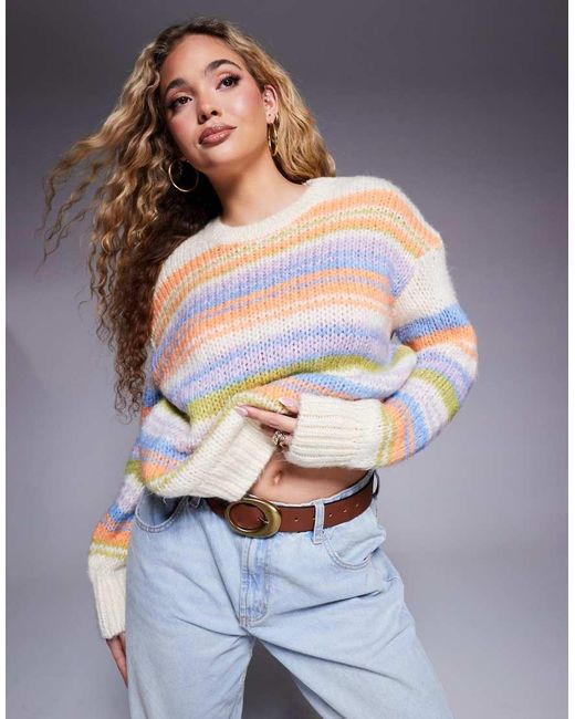 River Island Gray Stripe Jumper