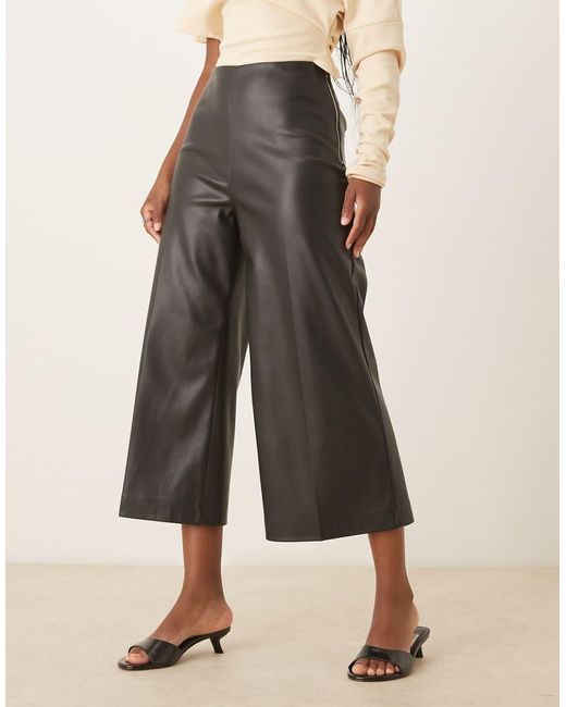 Never Fully Dressed Natural Pu Culotte Trousers