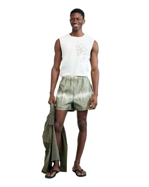 Desigual White Gradient Boxer Swimsuit for men
