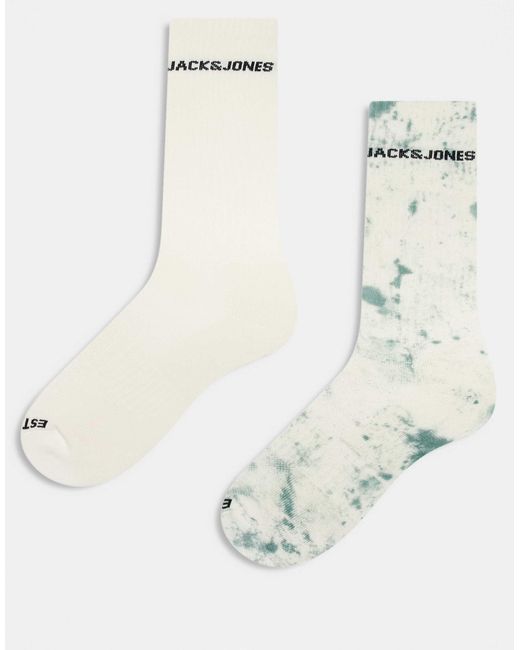 Jack & Jones – 2er-pack sportsocken in Natural für Herren