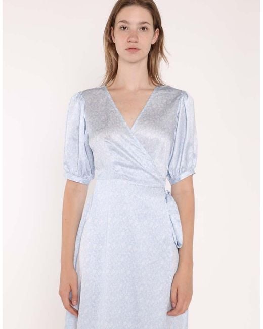 Glamorous White V-Neck Wrap Midi-Dress