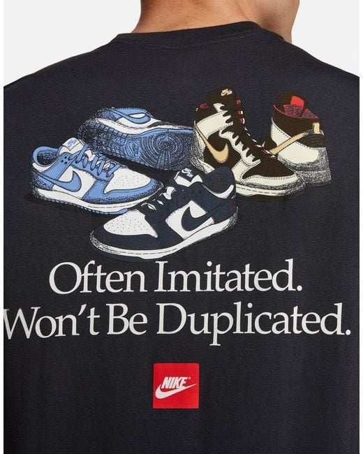 Nike Blue Crew T-shirt With Dunk Graphic Back Print for men