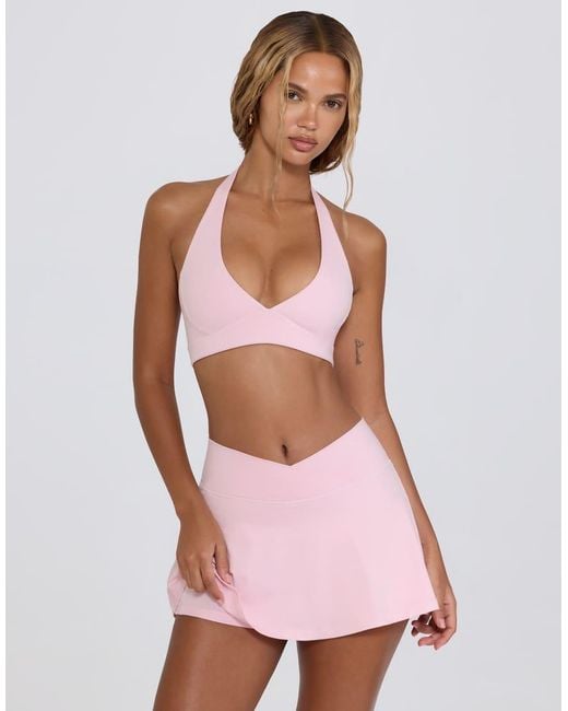 BO+TEE Pink Bo+tee Cross Over Mini Skirt