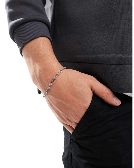 Bracciale A Catenina di ASOS in Black da Uomo