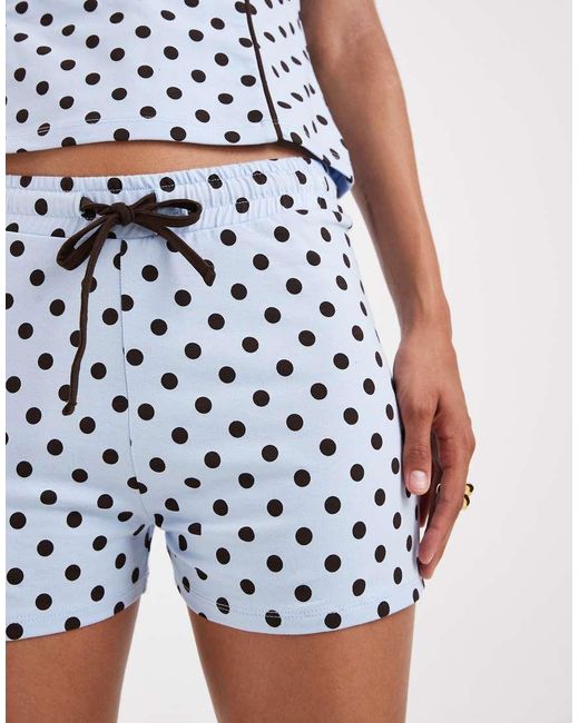 ASOS White Polka Dot Micro Shorts Co-ord