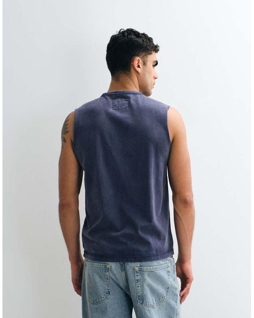 Abercrombie & Fitch Blue Oversized Tank Top for men