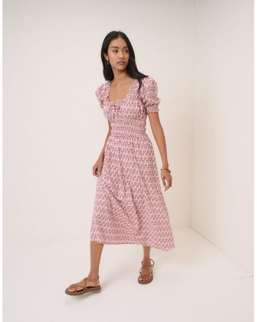 Nobody's Child Pink Floral Tula Midi Dress