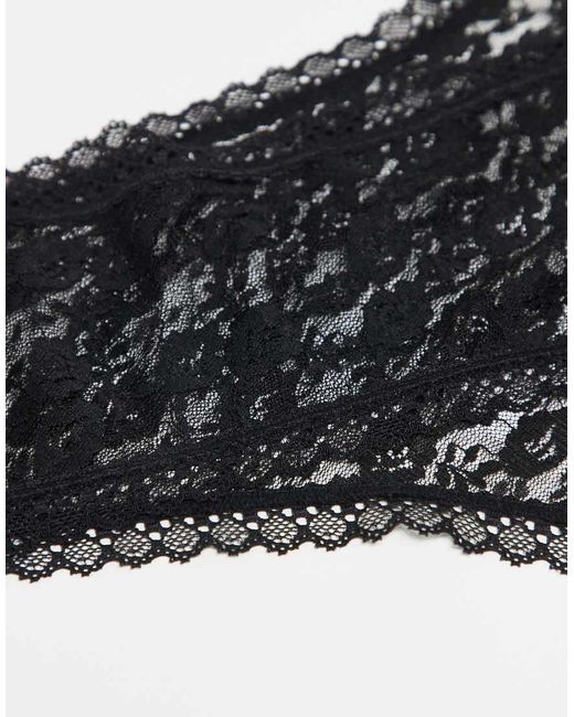ASOS Asos Design Curve 3 Pack All Over Lace Brazilian Brief in Black ...