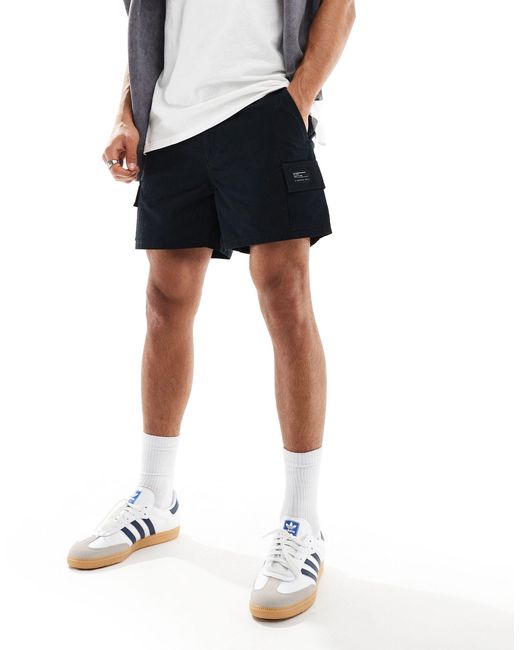 ASOS Gray Slim Cargo Short With Patch for men