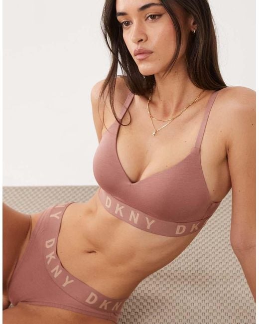 DKNY Brown Cozy Boyfriend Bikni Brief