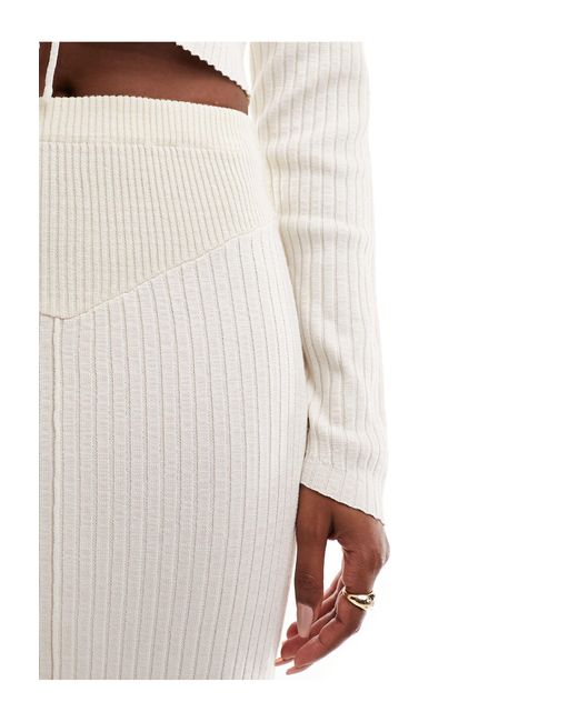 SIMMI White Simmi Knitted Maxi Skirt