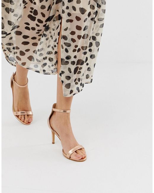 kitten heel barely there sandals