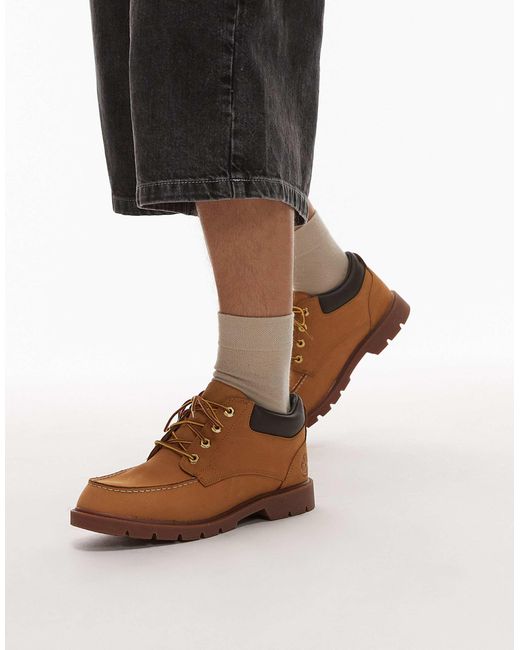 Timberland – mittelhoher, wasserdichter schnürschuh aus nubukleder in Black für Herren