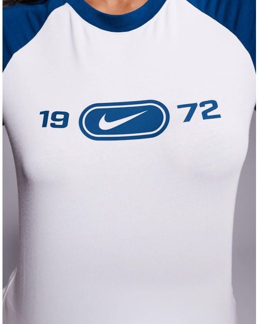 Nike White 1972 Logo Raglan T-shirt
