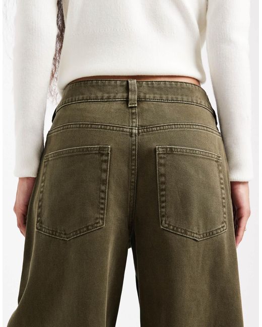 ASOS White Asos Design Petite High Waisted Barrel Leg Jeans