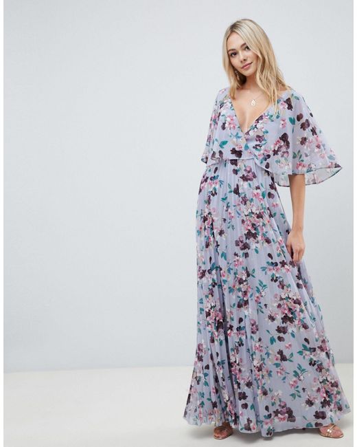 asos flutter sleeve maxi dress