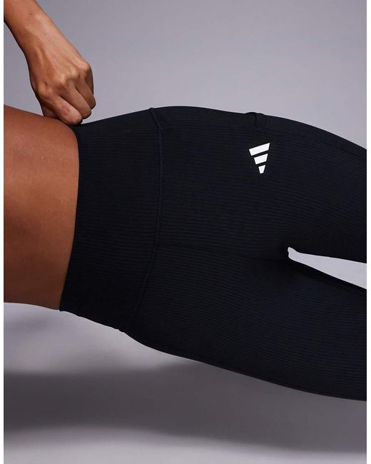 Adidas Originals Gray Adidas Training Optime 7/8 Rib leggings
