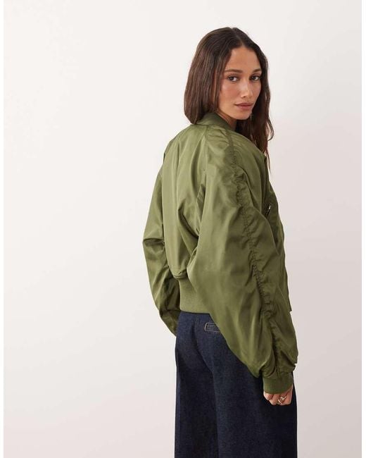 & Other Stories Blue Nylon Light Weight Bomber