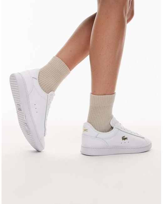 Lacoste White Carnaby Set Leather Logo Sneakers