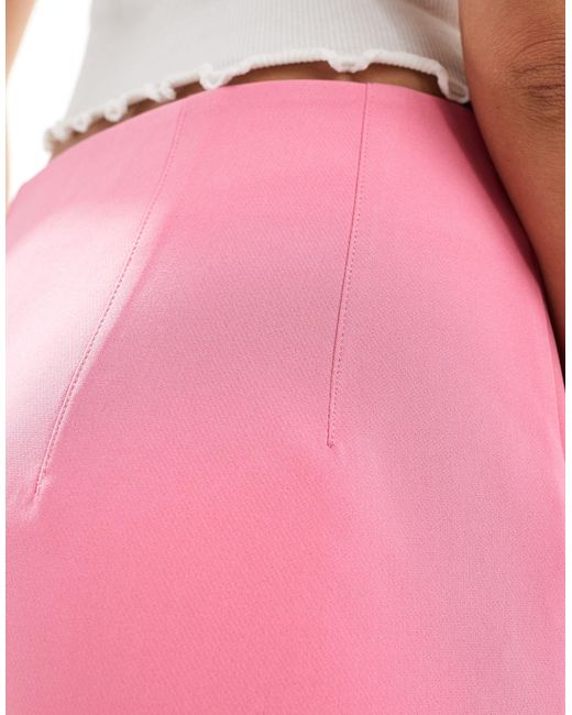 ASOS Pink Tailored High Waist Mini Skirt