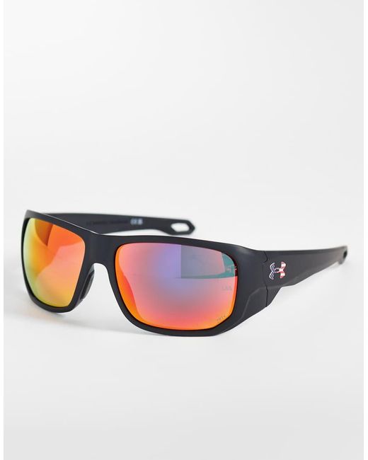 Under Armour Sunglasses Black Under Armour Attack Rectangular Sunglasses With Lenses for men