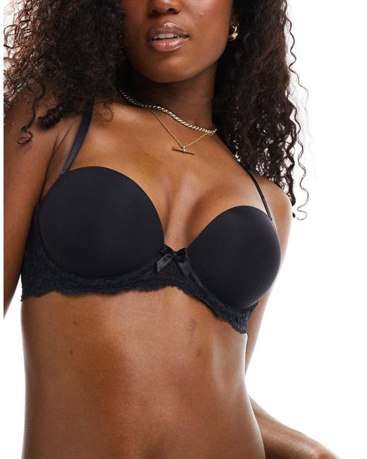 DORINA Black Blair Super Push Up Tshirt Bra With Removeable Straps