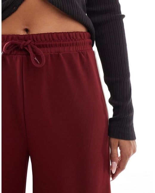 ONLY Red Side Stripe Wide Leg Trouser