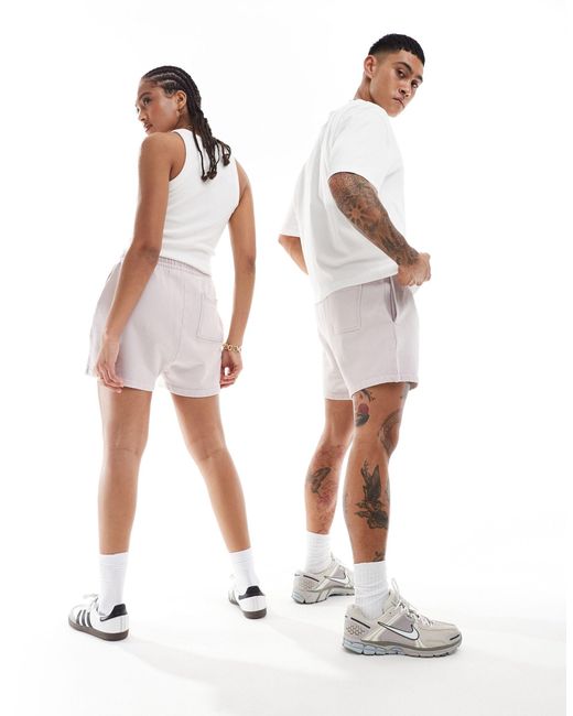 ASOS White Unisex Shorter Length Slim Shorts
