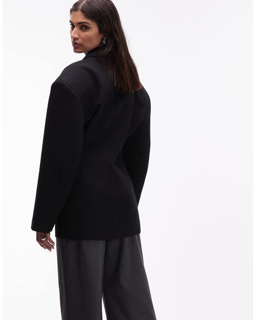 ASOS Blue Tux Blazer With Satin Lapel
